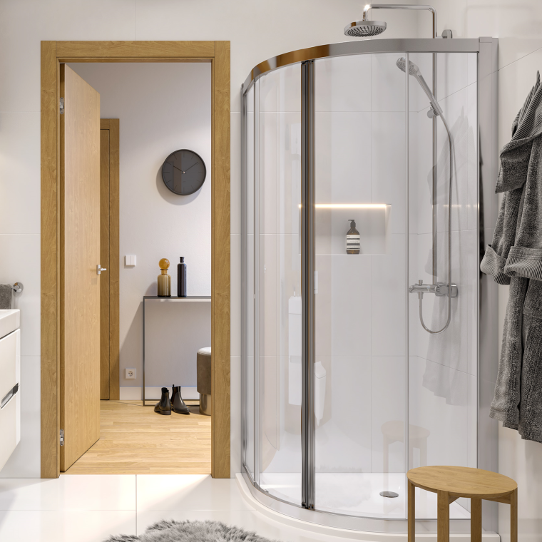 Čtvrtkruhový sprchový kout GEO