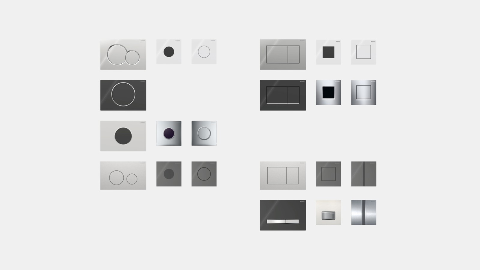 Ovládací tlačítka a krycí desky Geberit Ovládací tlačítka a krycí desky Geberit