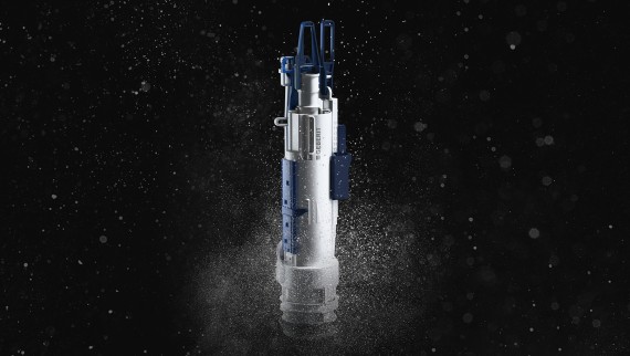 Splachovací ventil Geberit Typ 212 s kapkou vody (© Geberit) Splachovací ventil Geberit Typ 212 s kapkou vody (© Geberit)