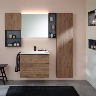 Otevřené nábytkové prvky koupelnové série Geberit iCon