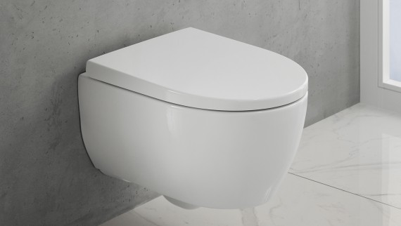Závěsné keramické WC z koupelnové série Geberit iCon (© Geberit)
