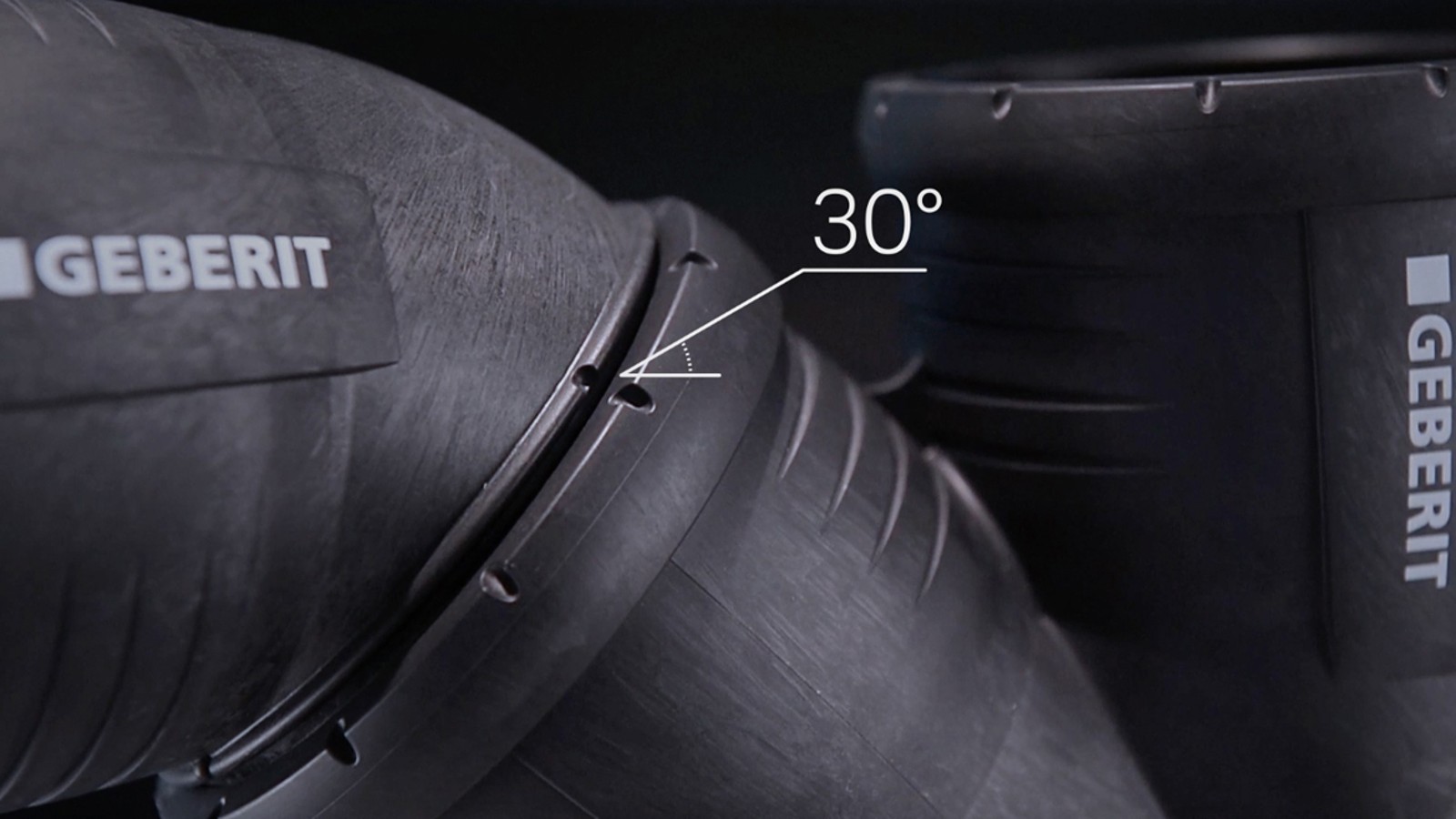 30° značky na armaturách Geberit Silent-Pro