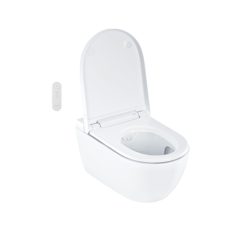 Geberit AquaClean Alba s otevřeným víkem Geberit AquaClean Alba s otevřeným víkem
