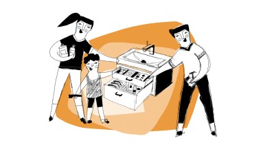 Ilustrace na téma "Struktura vytváří prostor v koupelně"