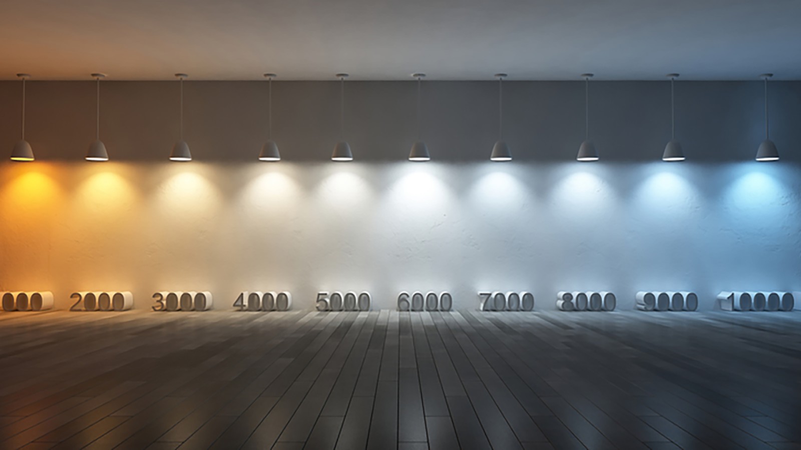 Ilustrace barevné teploty s různými hodnotami kelvinů (© iStock.com/SuriyaKK) Ilustrace barevné teploty s různými hodnotami kelvinů (© iStock.com/SuriyaKK)