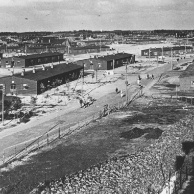 Místo největšího dánského uprchlického tábora pro německé válečné vyhnance. (© Blåvandshuk Local History Archive) Místo největšího dánského uprchlického tábora pro německé válečné vyhnance. (© Blåvandshuk Local History Archive)
