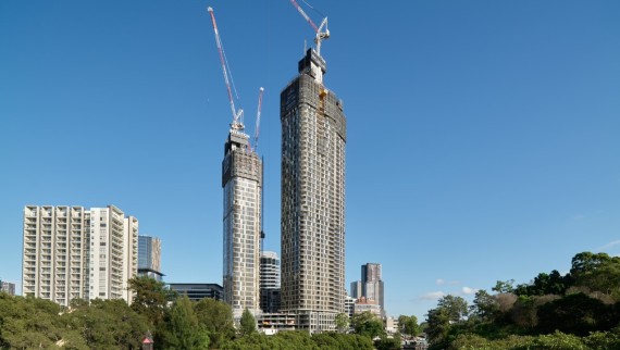 Dvě věže 180 George Towers předznamenávají zahušťování sydneyské aglomerace (© Michael Curwood & Adam Powell) Dvě věže 180 George Towers předznamenávají zahušťování sydneyské aglomerace (© Michael Curwood & Adam Powell)