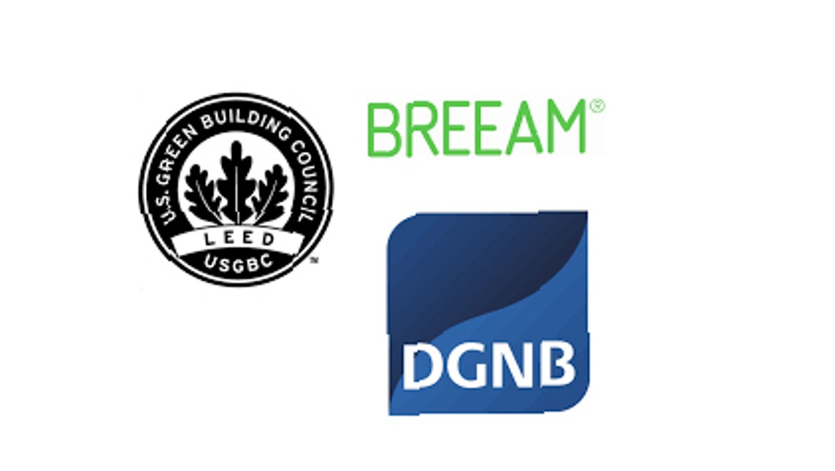 BREEAM, LEED a DGNB jsou tři nejdůležitější certifikační systémy pro udržitelné budovy na světě.