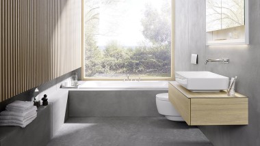 Vítězný návrh koupelny 6x6 od dánské architektonické společnosti Bjerg Arkitektur (© Geberit)