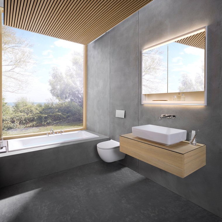 Vítězný design koupelny 6x6 "Serenity" (© Geberit) Vítězný design koupelny 6x6 "Serenity" (© Geberit)