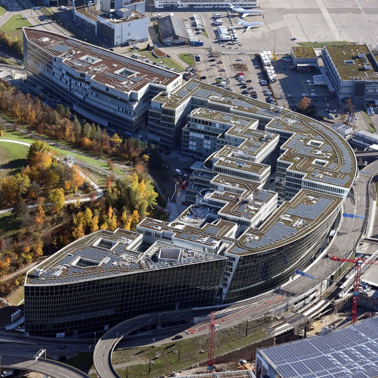 The Circle in Zurich z ptačí perspektivy (© Flughafen Zürich AG) The Circle in Zurich z ptačí perspektivy (© Flughafen Zürich AG)