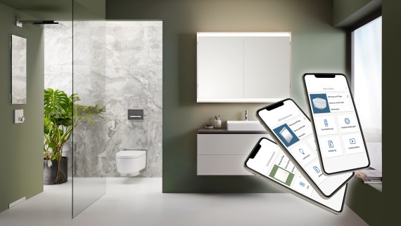 Geberit Home pro pohodlné ovládání různých koupelnových výrobků Geberit