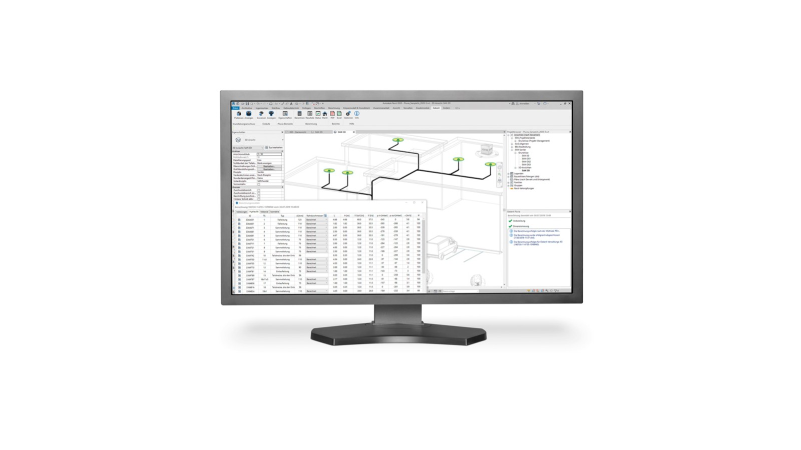 Snímek obrazovky s dotazem na výpočet Pluvia