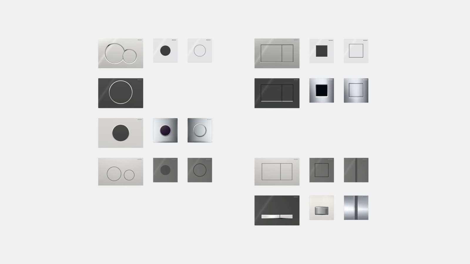 Ovládací tlačítka a krycí desky Geberit Ovládací tlačítka a krycí desky Geberit