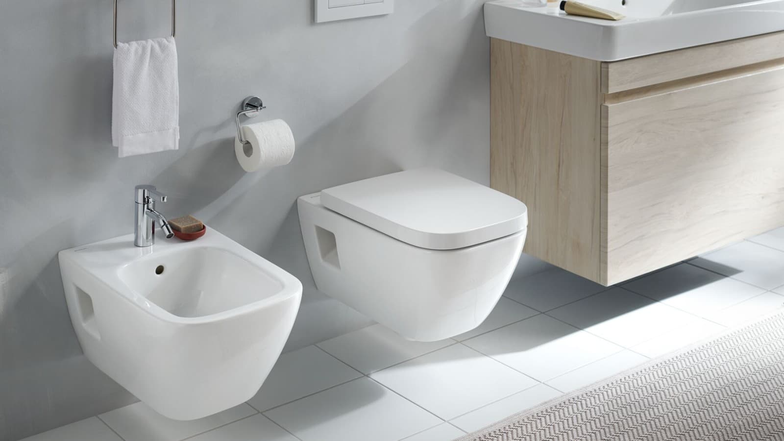 WC Geberit Renova Plan a bidet s přepadem WC Geberit Renova Plan a bidet s přepadem