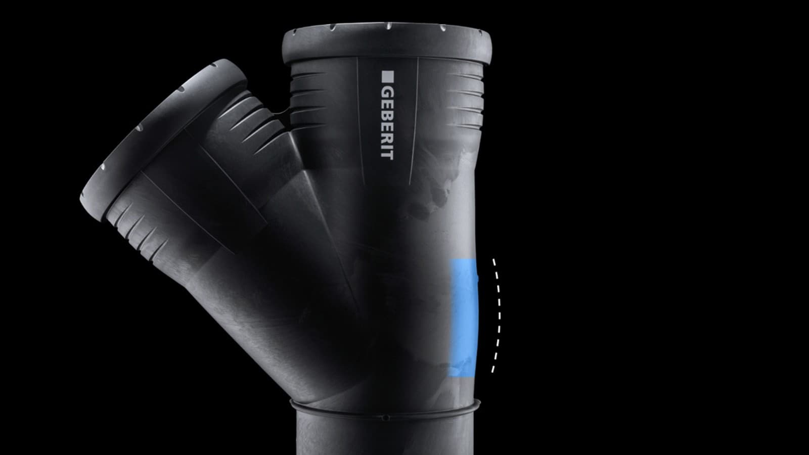 Odvodňovací systém Geberit Silent-Pro: silnější stěny v nárazových zónách Odvodňovací systém Geberit Silent-Pro: silnější stěny v nárazových zónách