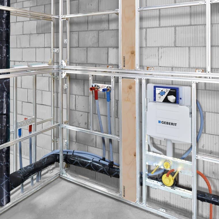 Montovaný instalační modul Geberit GIS i pro nejneobvyklejší konstrukční situace. Montovaný instalační modul Geberit GIS i pro nejneobvyklejší konstrukční situace.