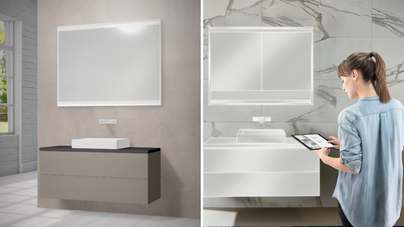 Konfigurování umývacího prostoru pomocí online konfigurátoru Geberit Konfigurování umývacího prostoru pomocí online konfigurátoru Geberit