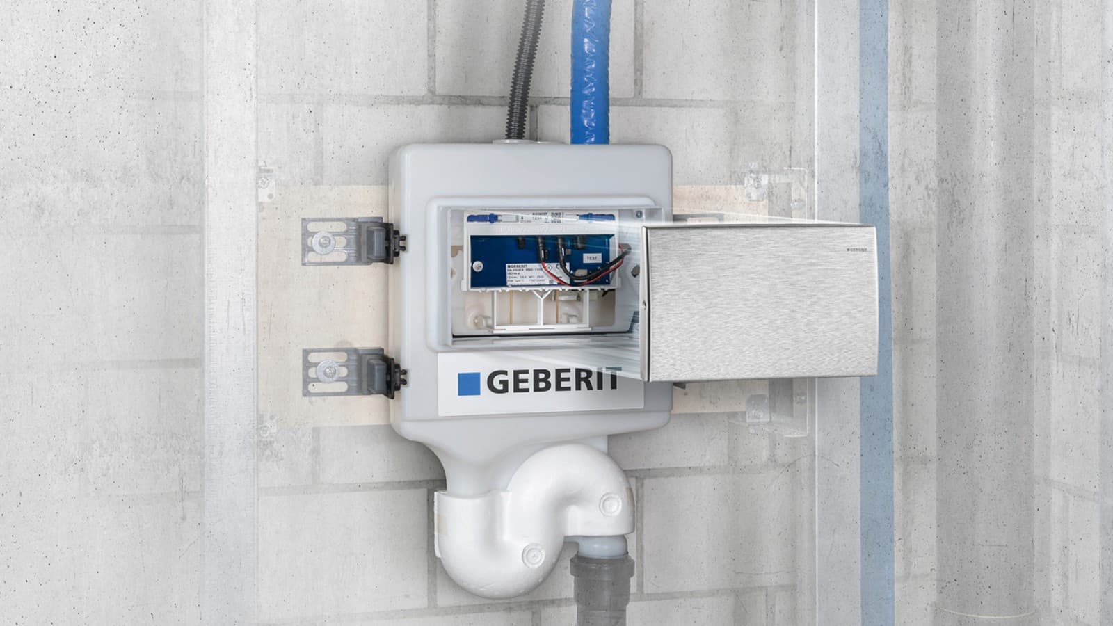 Hygienická splachovací jednotka Geberit HS30 instalovaná na konci stoupacího potrubí (© Geberit) Hygienická splachovací jednotka Geberit HS30 instalovaná na konci stoupacího potrubí (© Geberit)